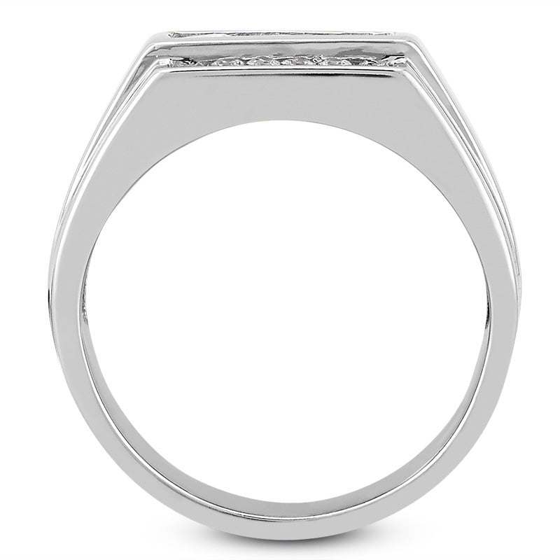 Mens Round Diamond Wedding Band (Total Diamond Weight 0.75ct, Quality GH-VS)