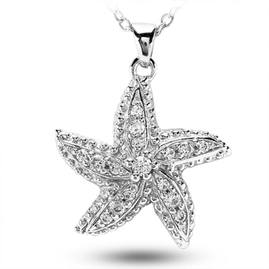 Round Diamond Fancy Pendant (Total Diamond Weight 0.35ct, Quality GH-VS)