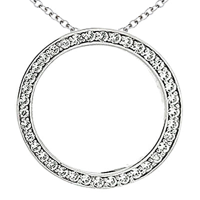 Round Diamond Circle Pendant (Total Diamond Weight 0.39ct, Quality GH-VS)