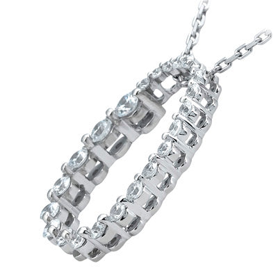 Round Diamond Circle Pendant (Total Diamond Weight 0.50ct, Quality GH-VS)