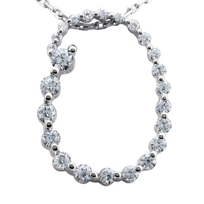 Round Diamond Circle Pendant (Total Diamond Weight 0.50ct, Quality GH-VS)