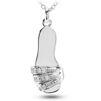 Round Diamond Fancy Pendant (Total Diamond Weight 0.13ct, Quality GH-VS)