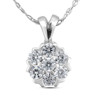 Round Diamond Fancy Pendant (Total Diamond Weight 0.21ct, Quality GH-VS)