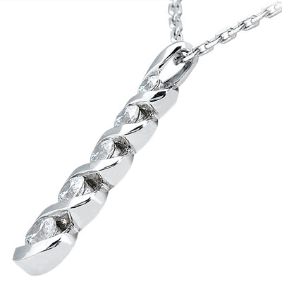 Round Diamond Journey Pendant (Total Diamond Weight 0.50ct, Quality GH-VS)