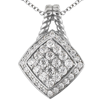 Round Diamond Circle Pendant (Total Diamond Weight 1.04ct, Quality GH-VS)