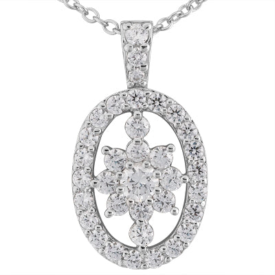 Round Diamond Fancy Pendant (Total Diamond Weight 1.06ct, Quality GH-VS)