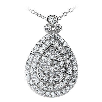 Round Diamond Fancy Pendant (Total Diamond Weight 0.72ct, Quality GH-VS)