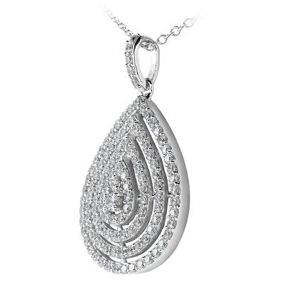 Round Diamond Fancy Pendant (Total Diamond Weight 0.90ct, Quality GH-VS)