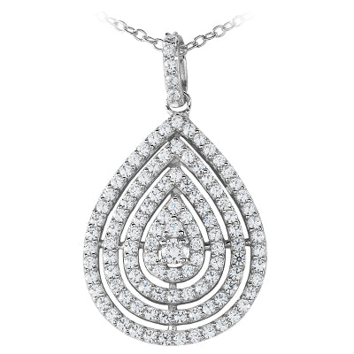 Round Diamond Fancy Pendant (Total Diamond Weight 0.90ct, Quality GH-VS)