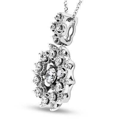 Round Diamond Fancy Pendant (Total Diamond Weight 0.42ct, Quality GH-VS)