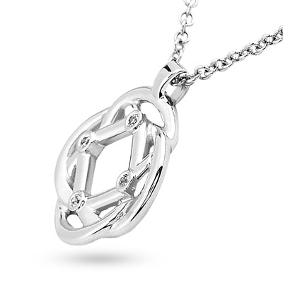 Round Diamond Fancy Pendant (Total Diamond Weight 0.04ct, Quality GH-VS)