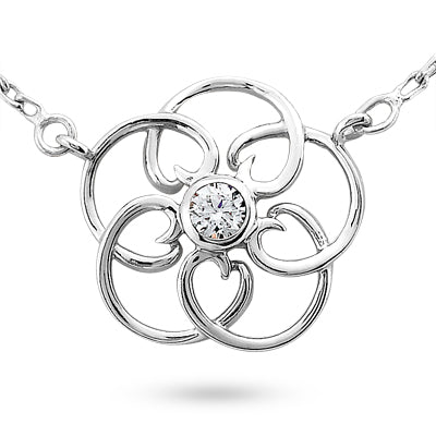 Round Diamond Fancy Pendant (Total Diamond Weight 0.10ct, Quality GH-VS)