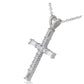 Straight Baguette Round Diamond Cross Pendant (Total Diamond Weight 0.39ct, Quality GH-VS)