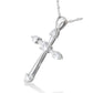 Round Diamond Cross Pendant (Total Diamond Weight 0.30ct, Quality GH-VS)