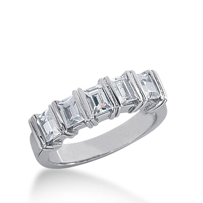 Straight Baguette Diamond Wedding Band (Total Diamond Weight 1.25ct, Quality GH-VS)