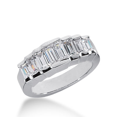 Straight Baguette Diamond Wedding Band (Total Diamond Weight 1.62ct, Quality GH-VS)