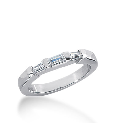 Straight Tapered Baguette Wedding Band (Total Diamond Weight 0.24ct, Quality GH-VS)