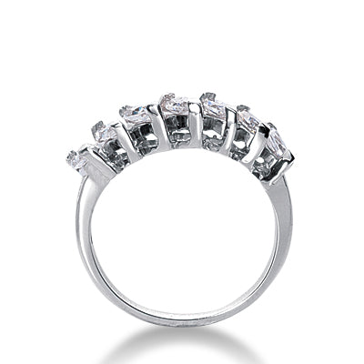 Marquise Diamond Wedding Band (Total Diamond Weight 1.05ct, Quality GH-VS)