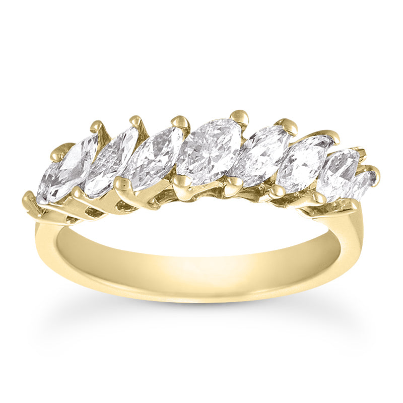 Marquise Diamond Wedding Band (Total Diamond Weight 1.24ct, Quality GH-VS)