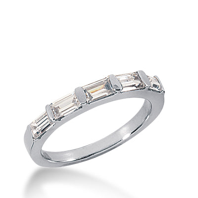 Straight Baguette Diamond Wedding Band (Total Diamond Weight 1.05ct, Quality GH-VS)