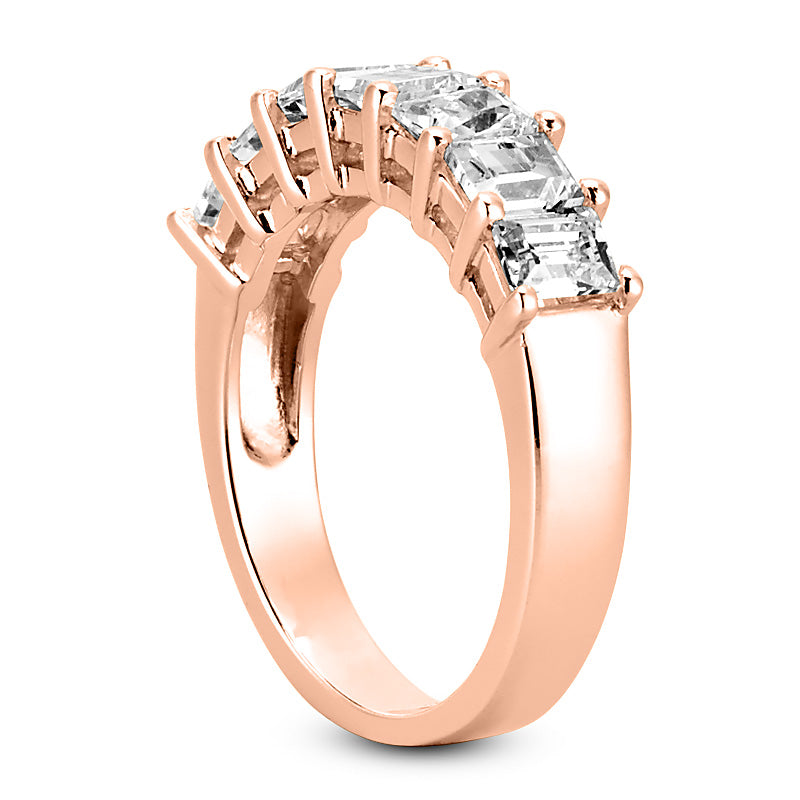 Emerald Cut Diamond Wedding Band (Total Diamond Weight 1.75ct, Quality GH-VS)