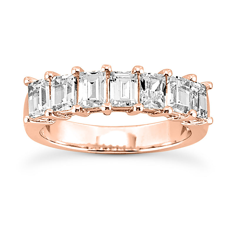 Emerald Cut Diamond Wedding Band (Total Diamond Weight 1.75ct, Quality GH-VS)