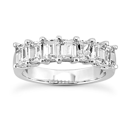 Emerald Cut Diamond Wedding Band (Total Diamond Weight 1.75ct, Quality GH-VS)