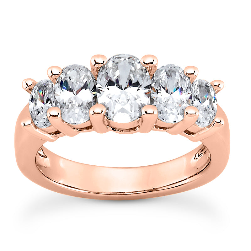 Oval Diamond Wedding Band (Total Diamond Weight 1.05ct, Quality GH-VS)