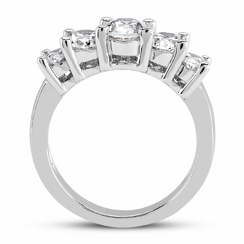 Oval Diamond Wedding Band (Total Diamond Weight 1.05ct, Quality GH-VS)