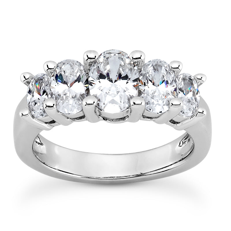 Oval Diamond Wedding Band (Total Diamond Weight 1.05ct, Quality GH-VS)