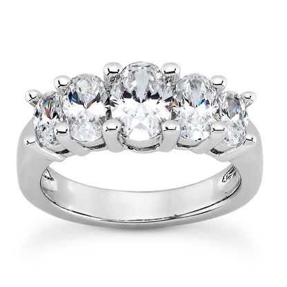 Oval Diamond Wedding Band (Total Diamond Weight 1.05ct, Quality GH-VS)