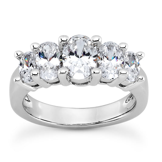 Oval Diamond Wedding Band (Total Diamond Weight 1.05ct, Quality GH-VS)