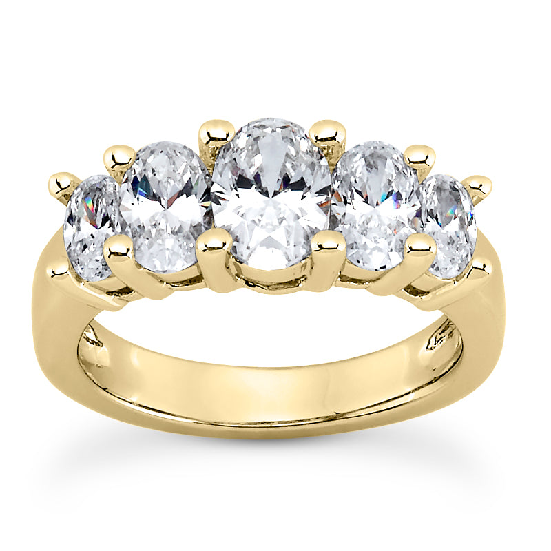 Oval Diamond Wedding Band (Total Diamond Weight 1.05ct, Quality GH-VS)