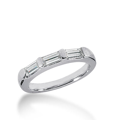Straight Baguette Diamond Wedding Band (Total Diamond Weight 0.54ct, Quality GH-VS)