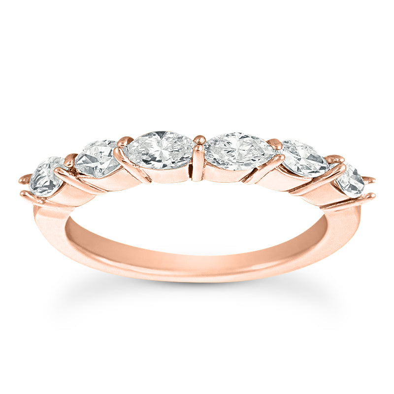 Marquise Diamond Wedding Band (Total Diamond Weight 0.84ct, Quality GH-VS)