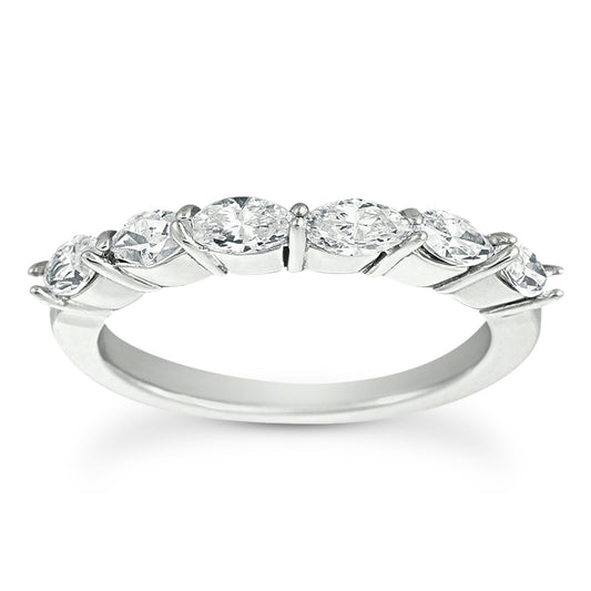 Marquise Diamond Wedding Band (Total Diamond Weight 0.84ct, Quality GH-VS)