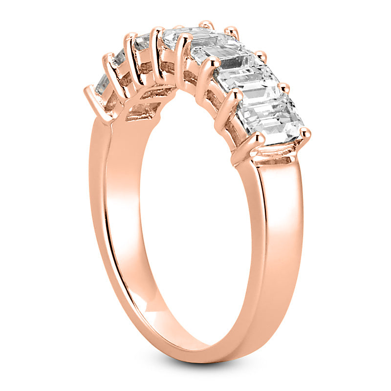 Emerald Cut Diamond Wedding Band (Total Diamond Weight 1.75ct, Quality GH-VS)