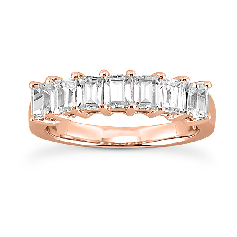 Emerald Cut Diamond Wedding Band (Total Diamond Weight 1.75ct, Quality GH-VS)