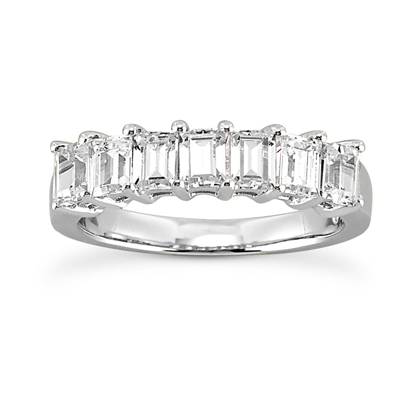 Emerald Cut Diamond Wedding Band (Total Diamond Weight 1.75ct, Quality GH-VS)