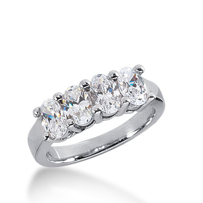 Oval Diamond Wedding Band (Total Diamond Weight 2.00ct, Quality GH-VS)