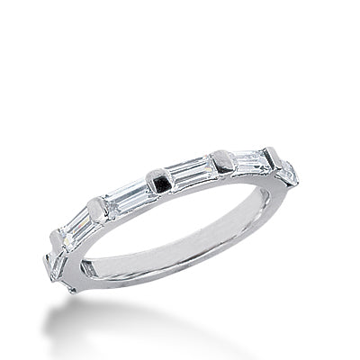 Straight Baguette Diamond Wedding Band (Total Diamond Weight 0.94ct, Quality GH-VS)