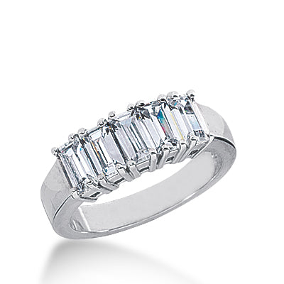 Straight Baguette Diamond Wedding Band (Total Diamond Weight 2.10ct, Quality GH-VS)