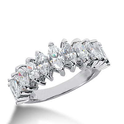 Marquise Diamond Wedding Band (Total Diamond Weight 2.57ct, Quality GH-VS)
