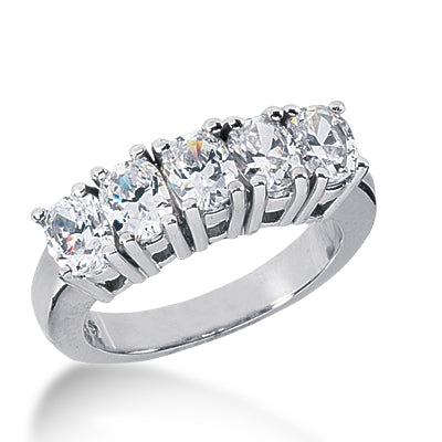 Oval Diamond Wedding Band (Total Diamond Weight 1.90ct, Quality GH-VS)