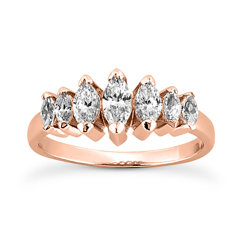 Marquise Diamond Wedding Band (Total Diamond Weight 1.17ct, Quality GH-VS)