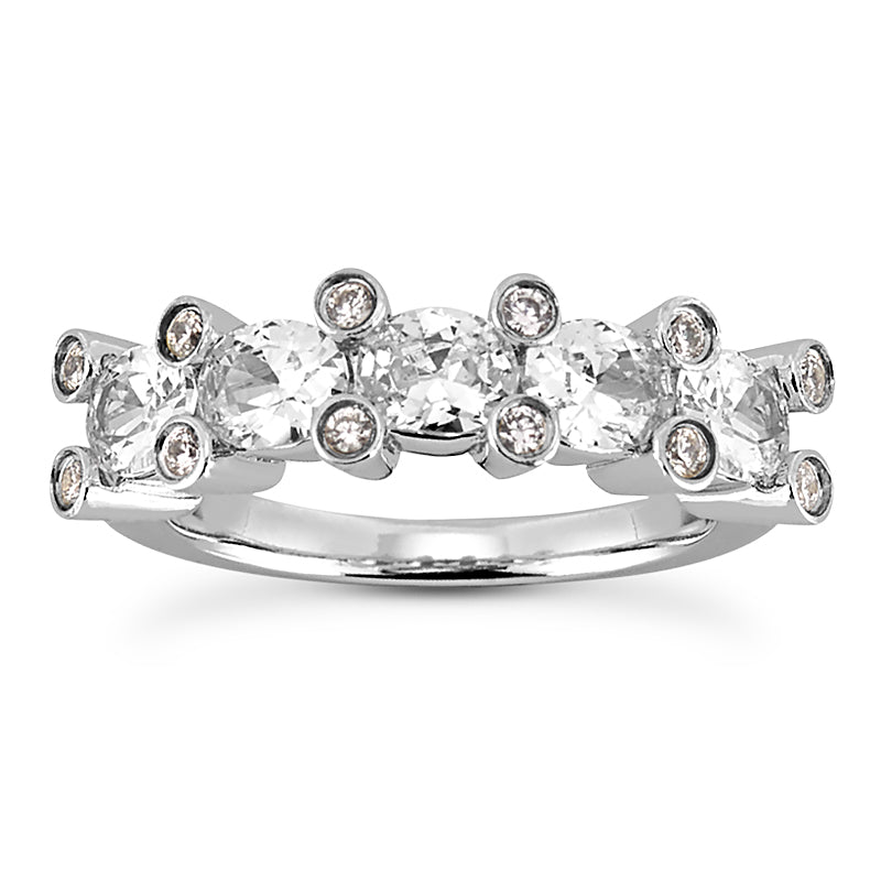 Oval Round Diamond Wedding Band (Total Diamond Weight 1.37ct, Quality GH-VS)