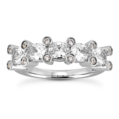 Oval Round Diamond Wedding Band (Total Diamond Weight 1.37ct, Quality GH-VS)