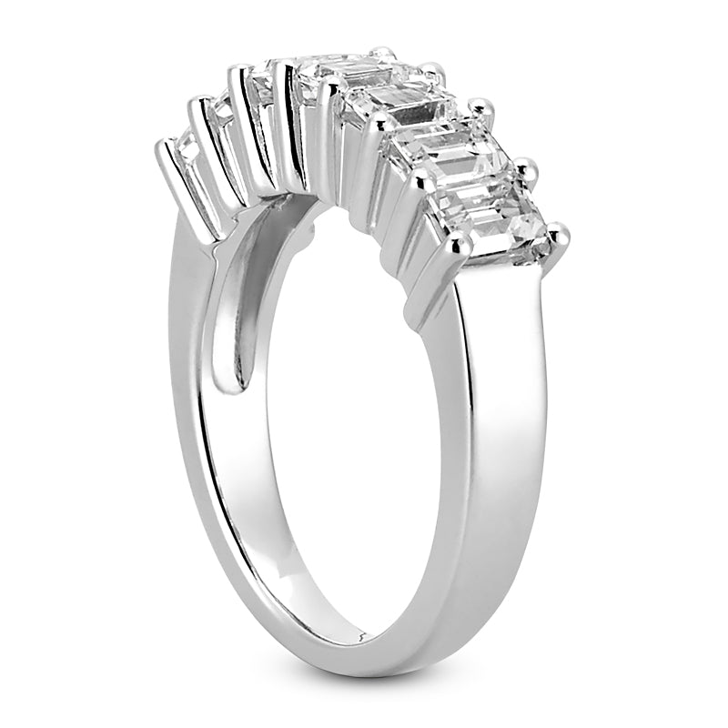 Straight Baguette Diamond Wedding Band (Total Diamond Weight 0.84ct, Quality GH-VS)