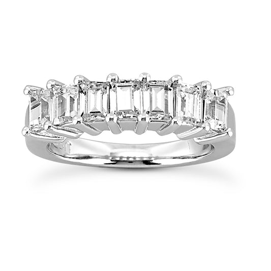 Straight Baguette Diamond Wedding Band (Total Diamond Weight 0.84ct, Quality GH-VS)