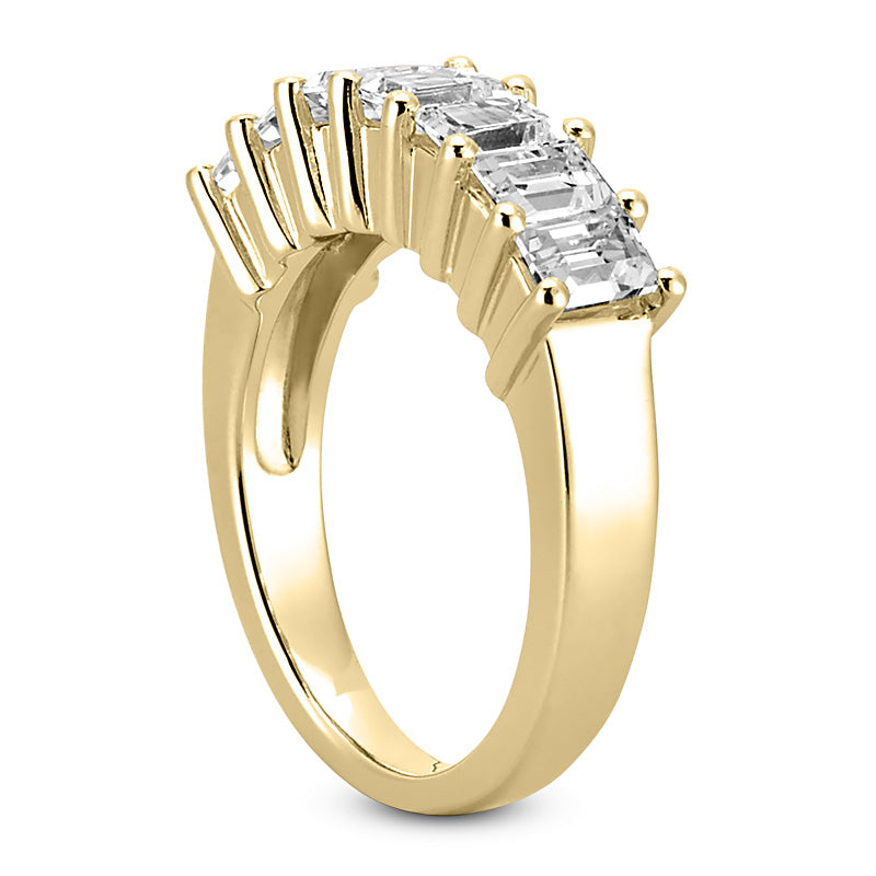 Straight Baguette Diamond Wedding Band (Total Diamond Weight 0.84ct, Quality GH-VS)